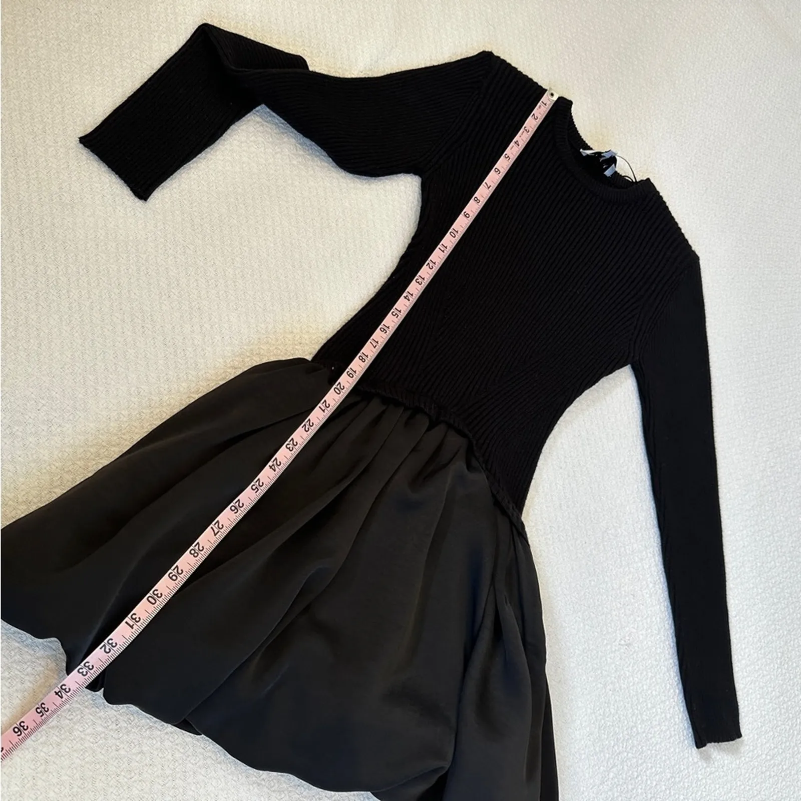 MABLE Bubble Skirt Sweater Dress Black NWT NEW Medium - Image 9