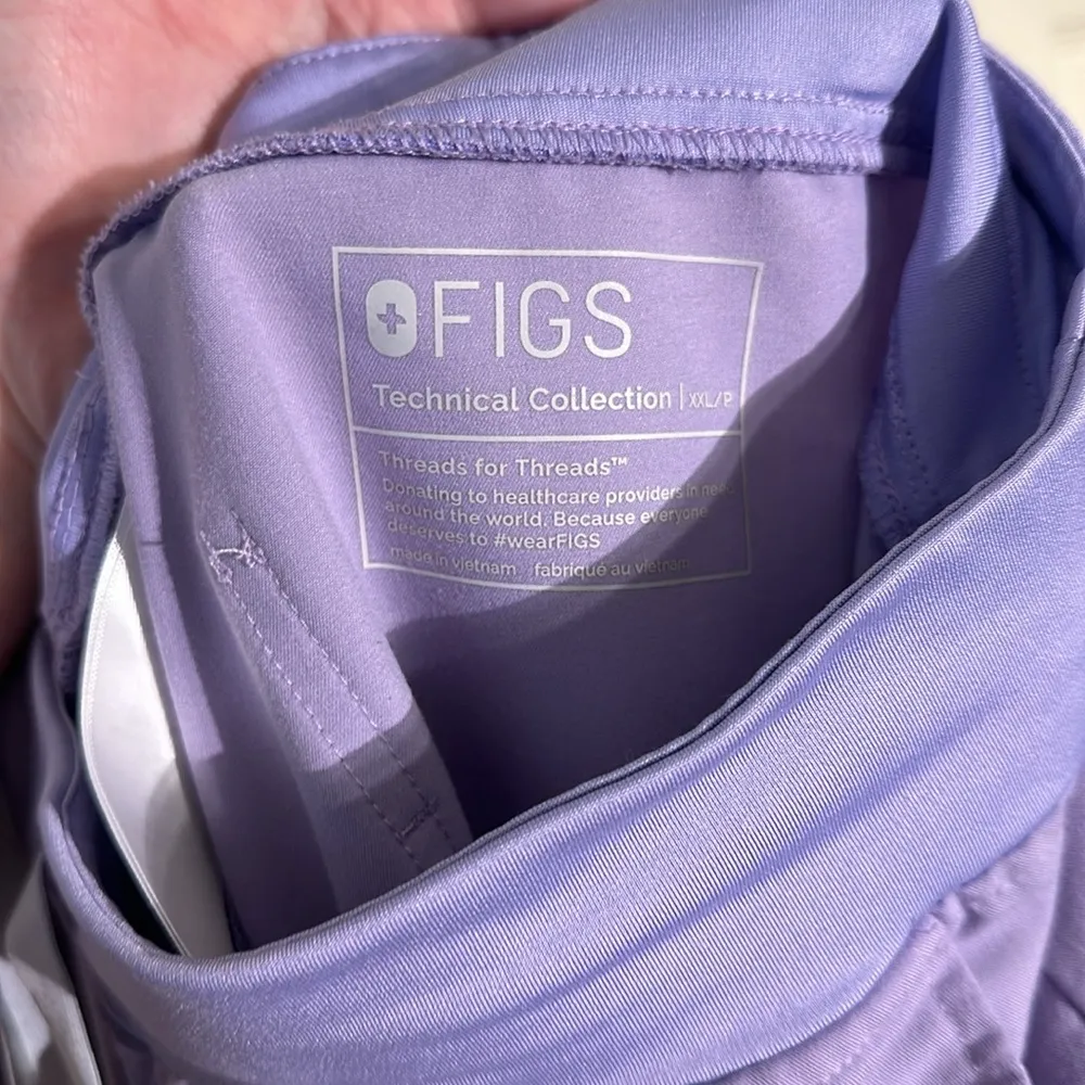 Figs Technical Collection Jogger Scrubs Lilac Size XXL/P Style: W22sw2012p - Image 5