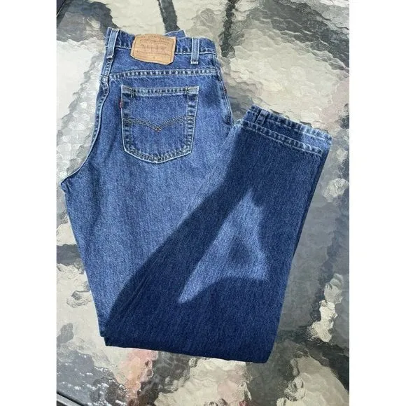 Vintage Levi's 550 Jeans Relaxed Fit Tapered Leg Junior's Size 11 M HIGH RISE - Image 2