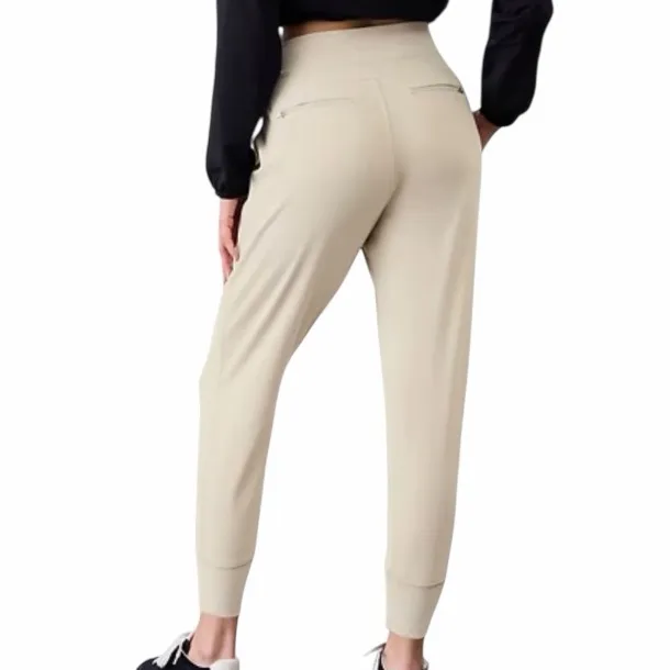 Athleta Venice High Rise Joggers Athletic Stone Beige Slimming Women’s Size XS - Image 5