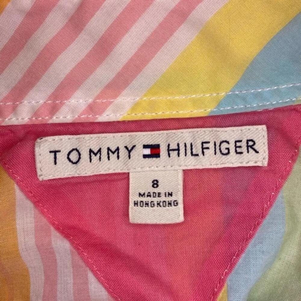 Tommy Hilfiger Women's Striped Button Down Shirt Size 8 - Image 3