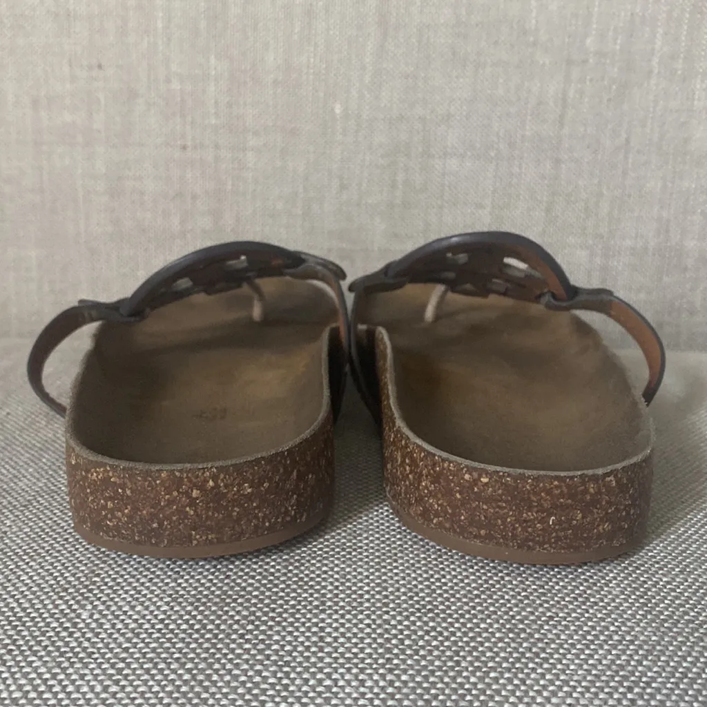 Tory Burch Miller Cloud Sandal, size 9, Gold Metallic. - Image 3