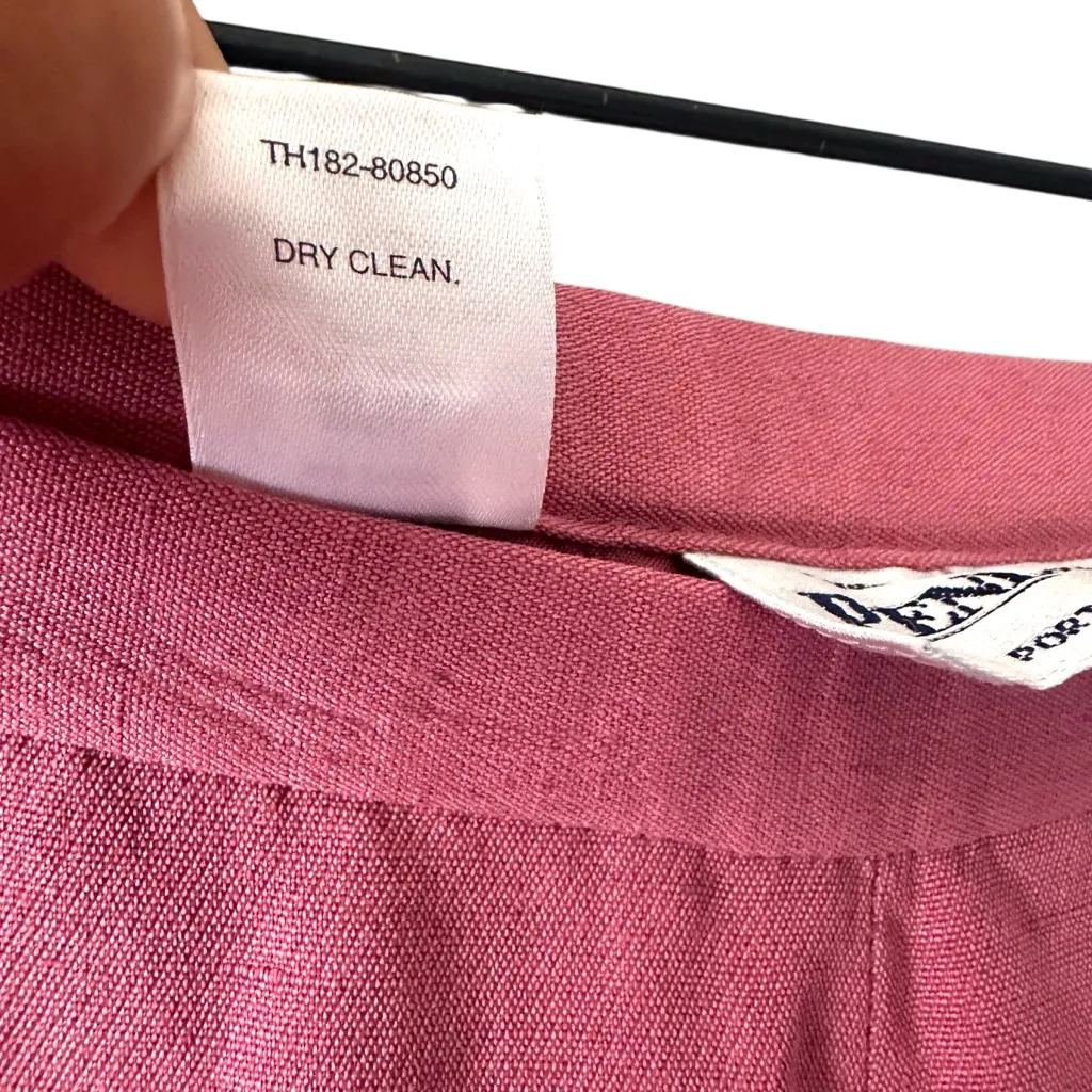 Vintage Pendleton Silk Linen High Waist Pleated Pants Pink Sz 8 NWT - Image 10