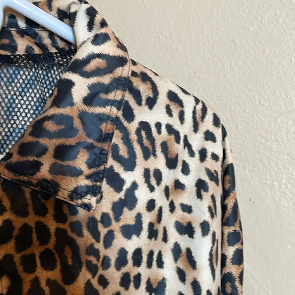 Forever 21 Animal Print Button Down Crop Jacket Windbreaker size 3X - Image 4