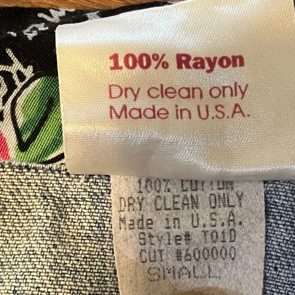 VTG Y2k Romeo Romeo Western Wear Denim Jean Vest Floral Accents Sz Small Blue - Image 12