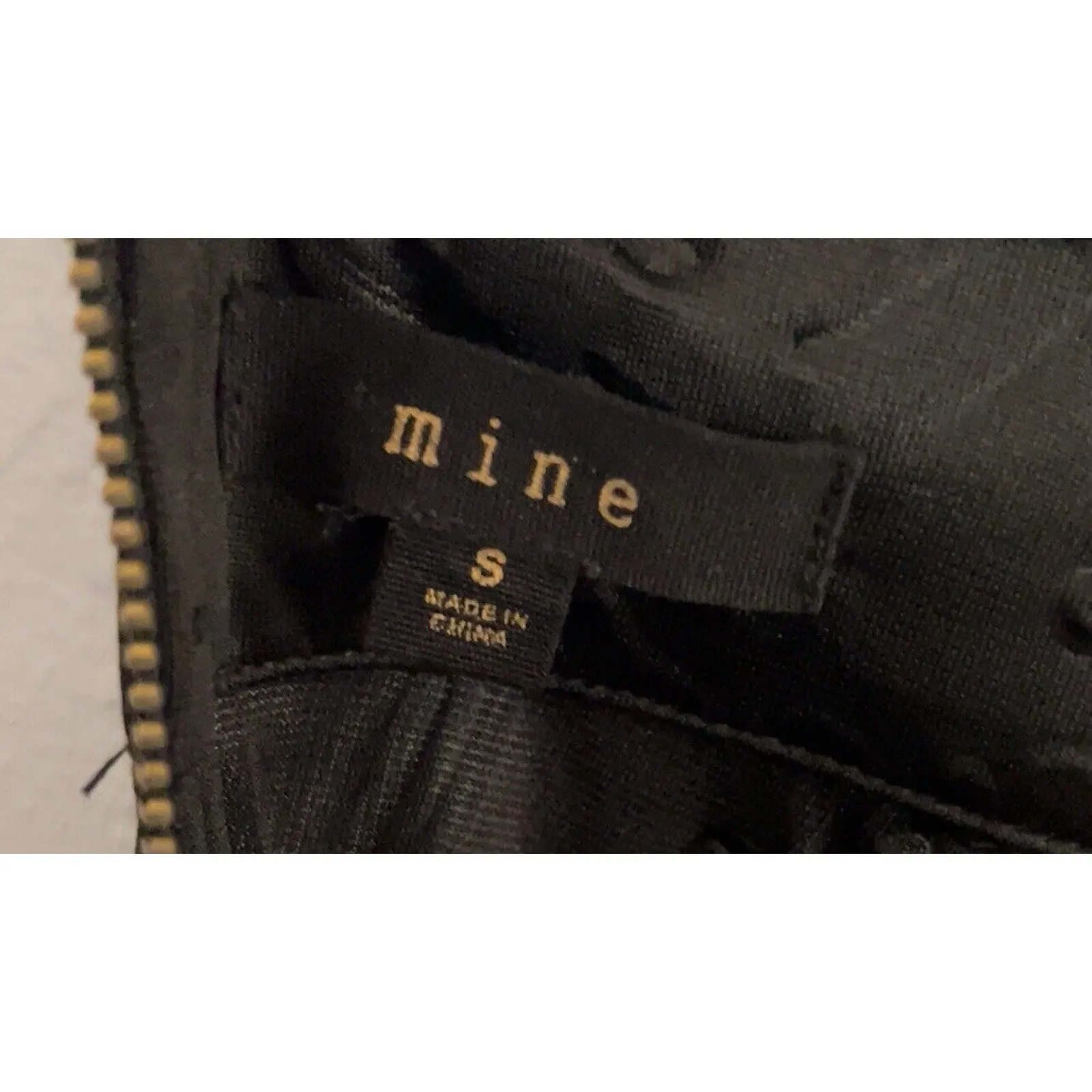 Mine Mini Skirt Womens S Black Faux Satin Flowy W/ Embossed Pattern Preppy - Image 4