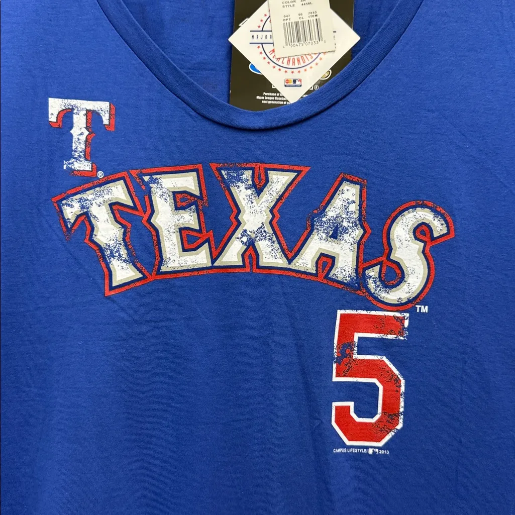 Genuine Merchandise Blue Texas Rangers Women's Tee - Image 2