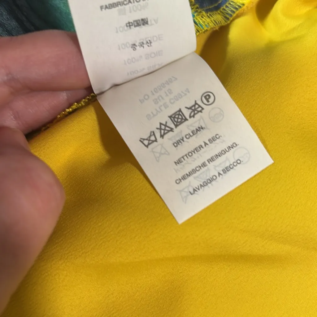 J. Crew 100% silk Jungle Tropical tapered pull on pant size 12 - Image 7