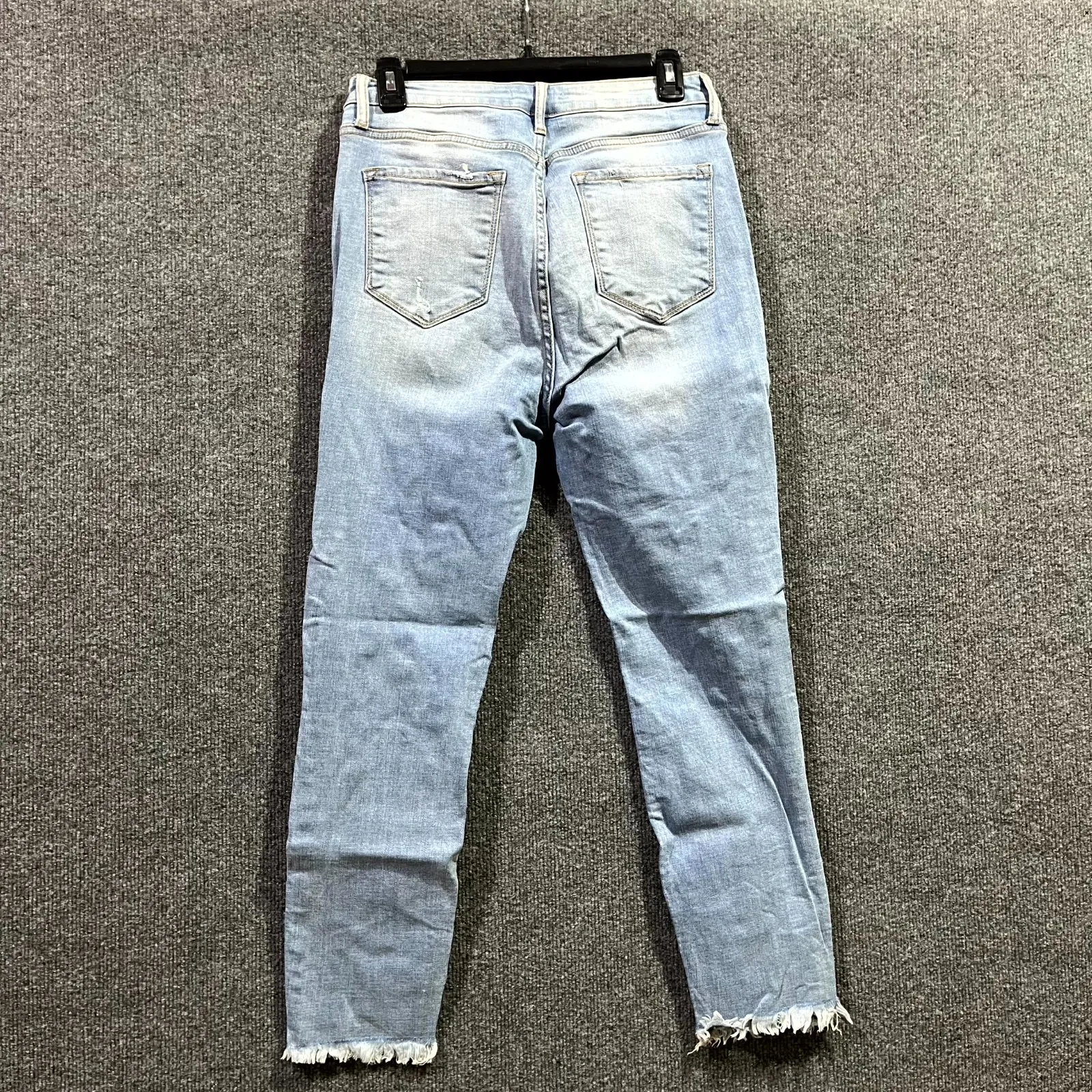 Cello Skinny Jeans Womens 9/29 Blue Denim Cotton Stretch Distressed Frayed Hem - Image 2