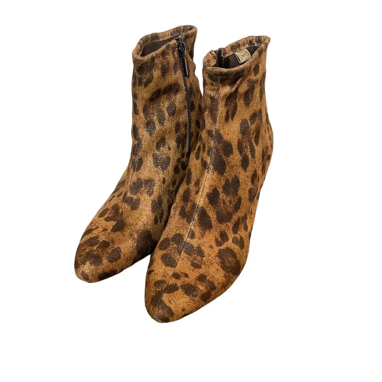 Impo Nevada Women's Brown Animal Print Kitten Heel Ankle Booties Zip Size 8M - Image 10