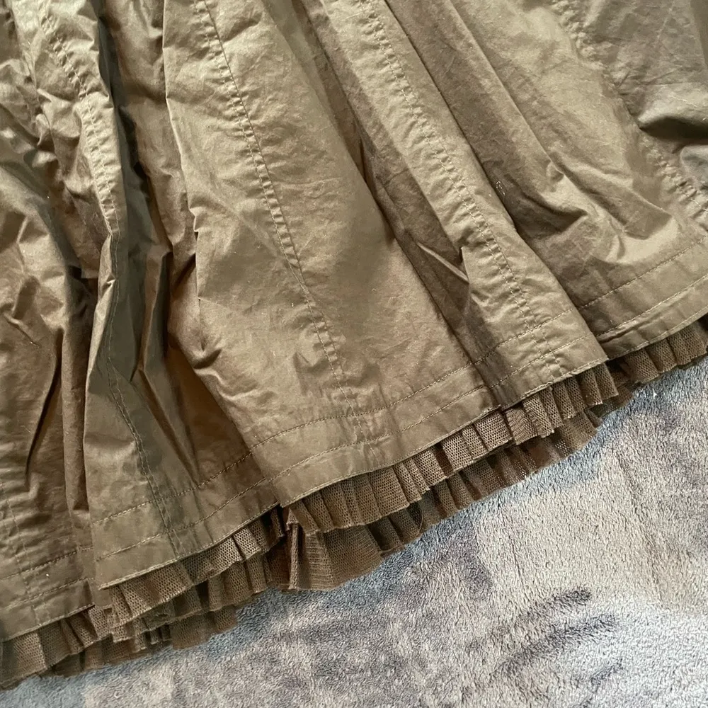 Brown Midi  Ruffle Skirt - Image 4