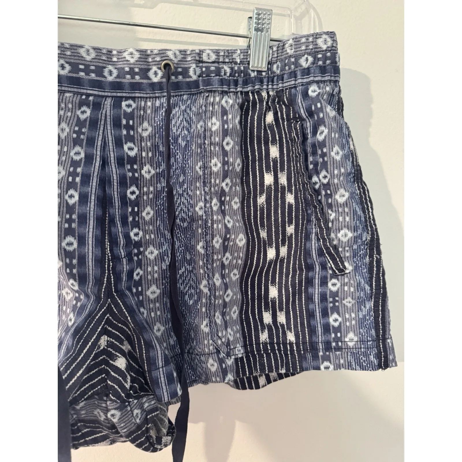 Gap Blue Linen Blend Pull On Casual Shorts Womens Size Medium - Image 3