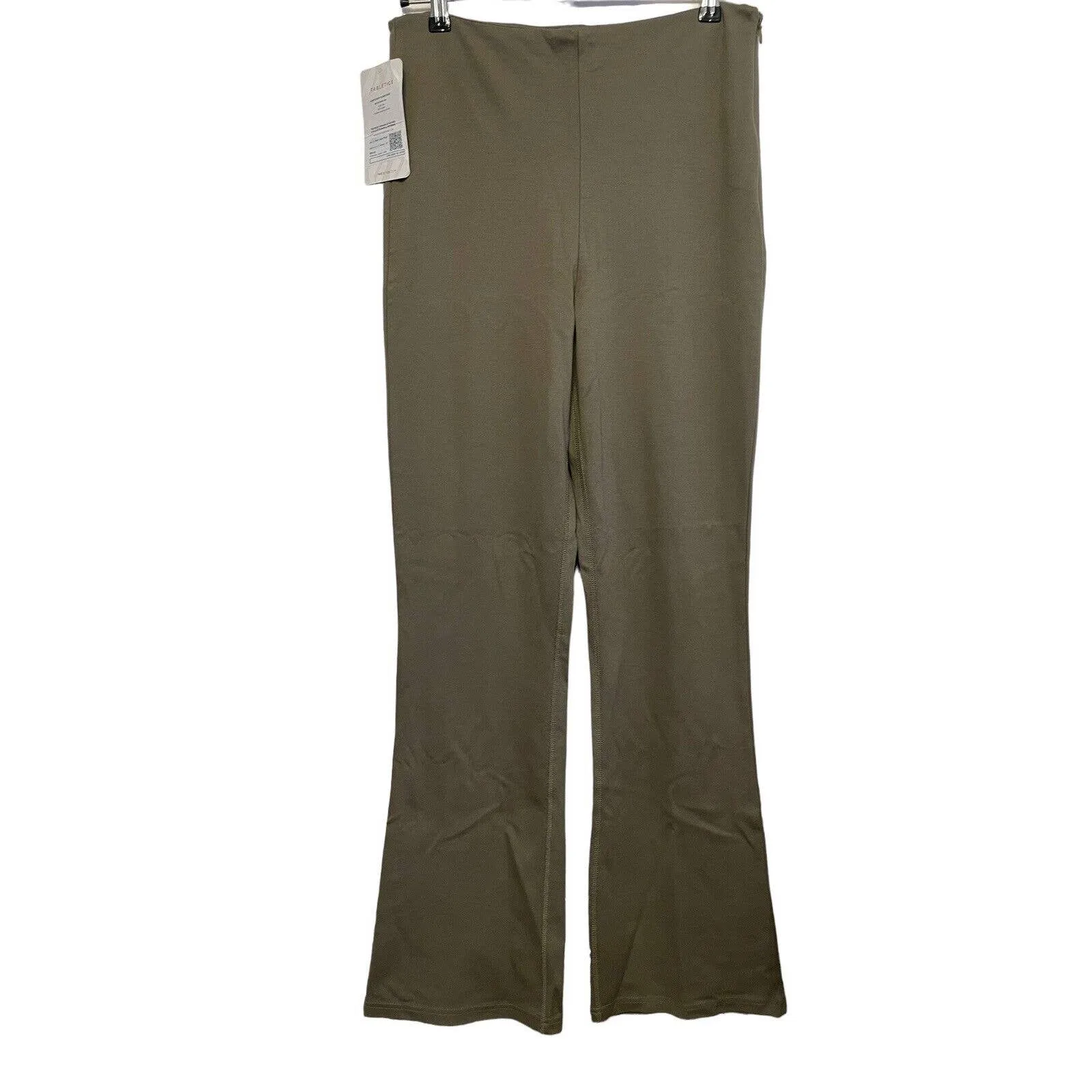 NWT Fabletics 24/7 Ponte Kick Flare Pants Size L Olive Green High‎ Rise Stretch - Image 2