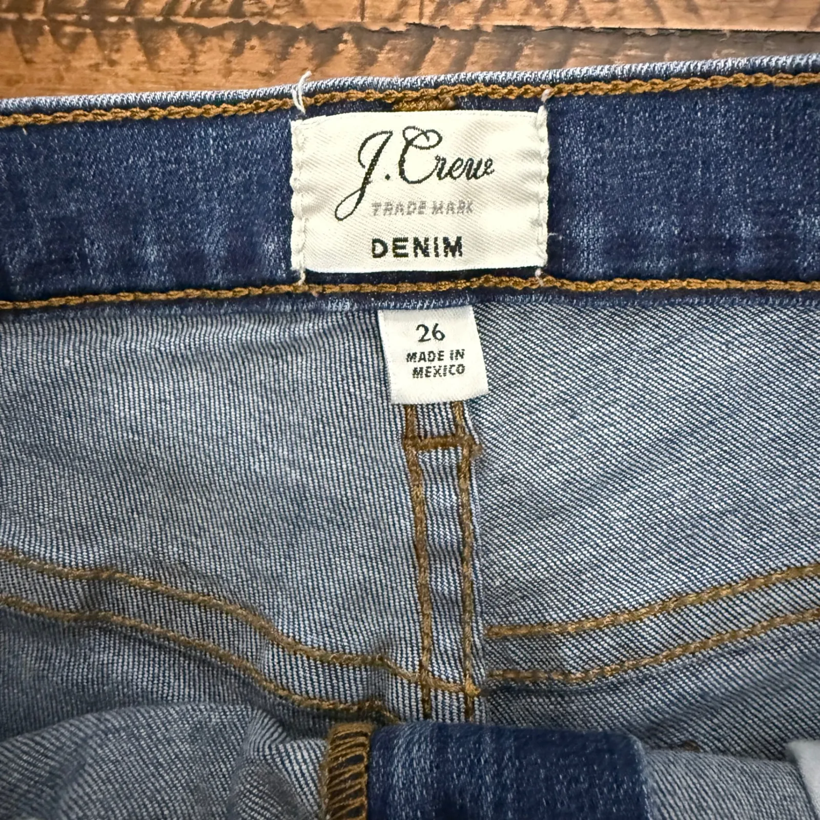 J. Crew Denim Shorts Womens Size 26 Blue Cuffed Jean Casual - Image 3