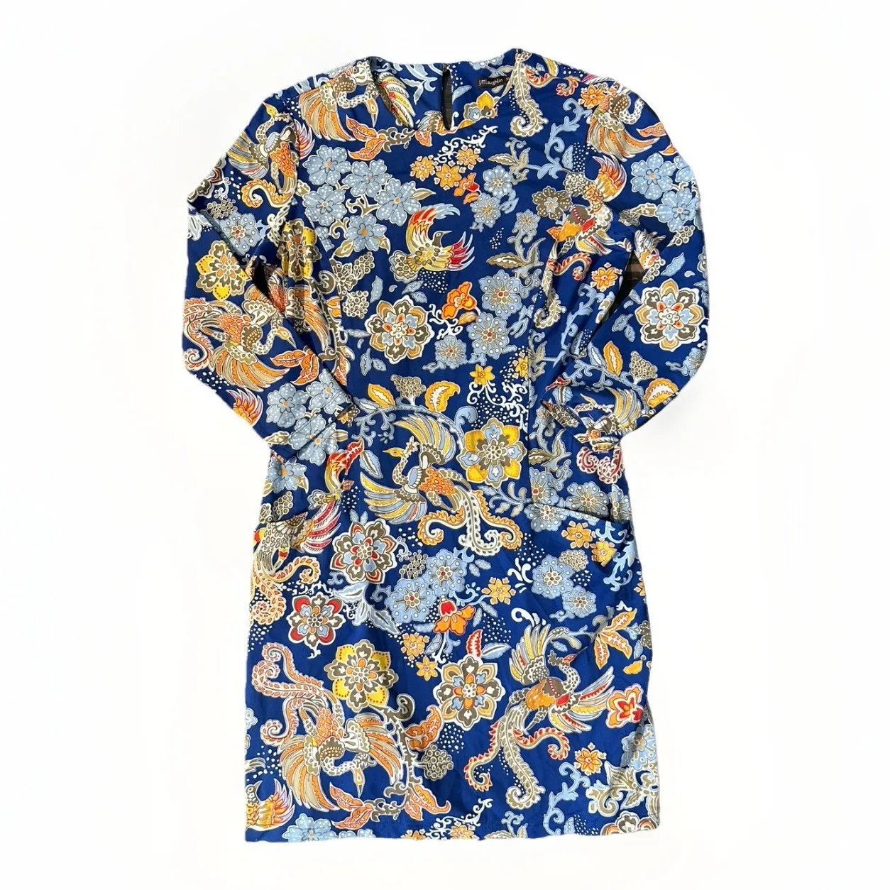 J. McLaughlin Catalina Cloth Catalyst Floral Midi Dress Navy Multi Size XS - Image 12