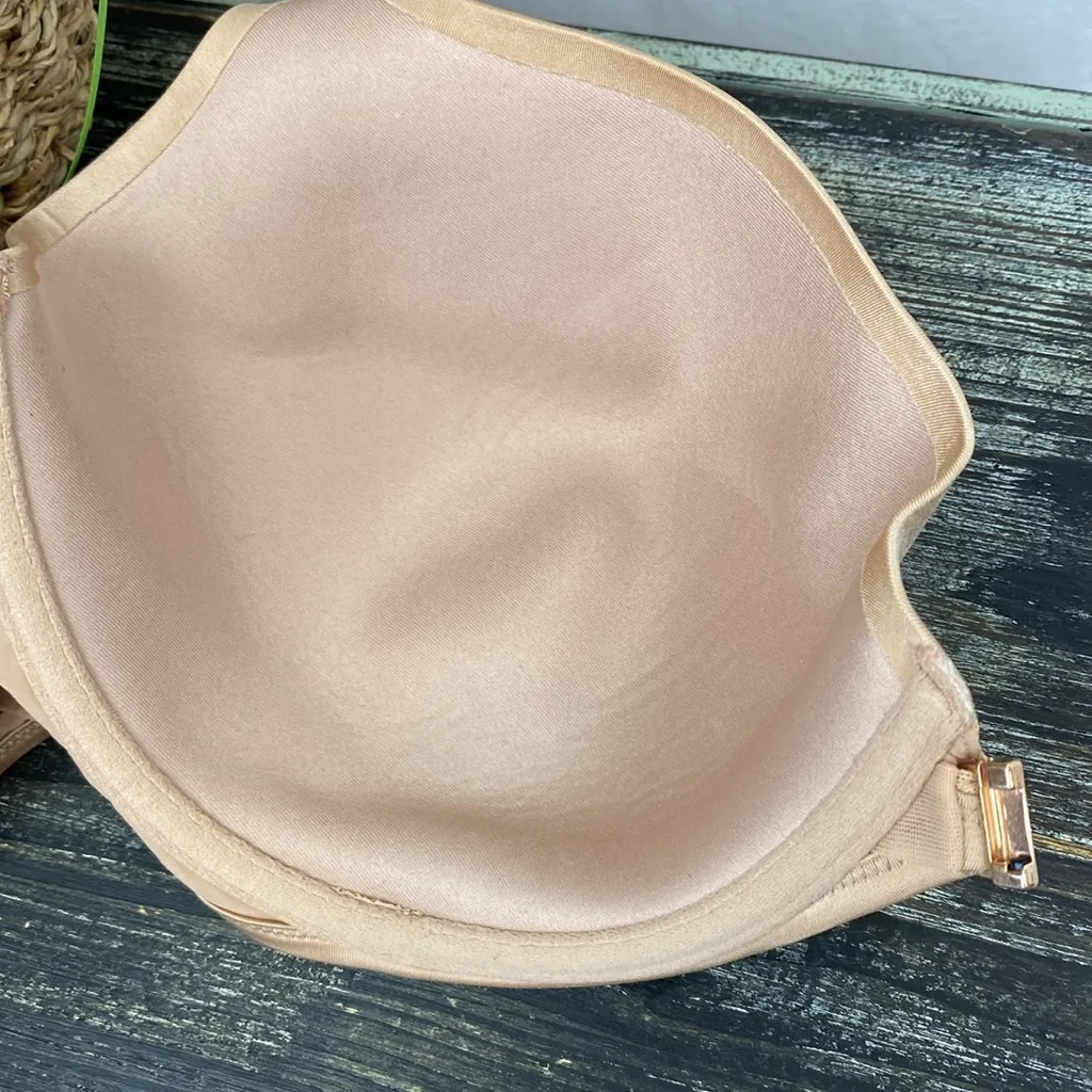 Le Mystere Nude Front Close Racerback Underwire Lightly Lined Bra 36DDD 36F Tan Size undefined - Image 4