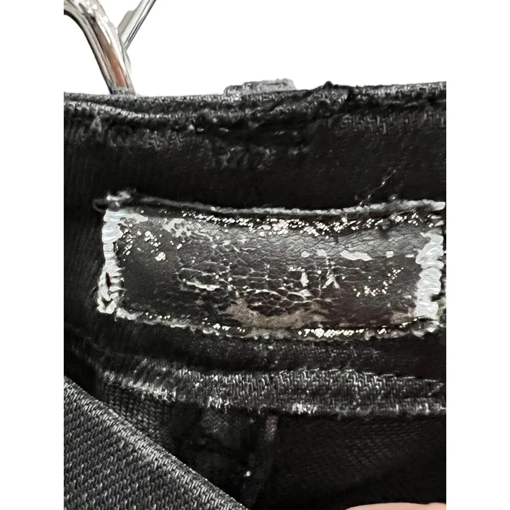 Mother The Looker Destroyed Ride Straight Ankle Black Jeans Women's Size 25 - Image 5