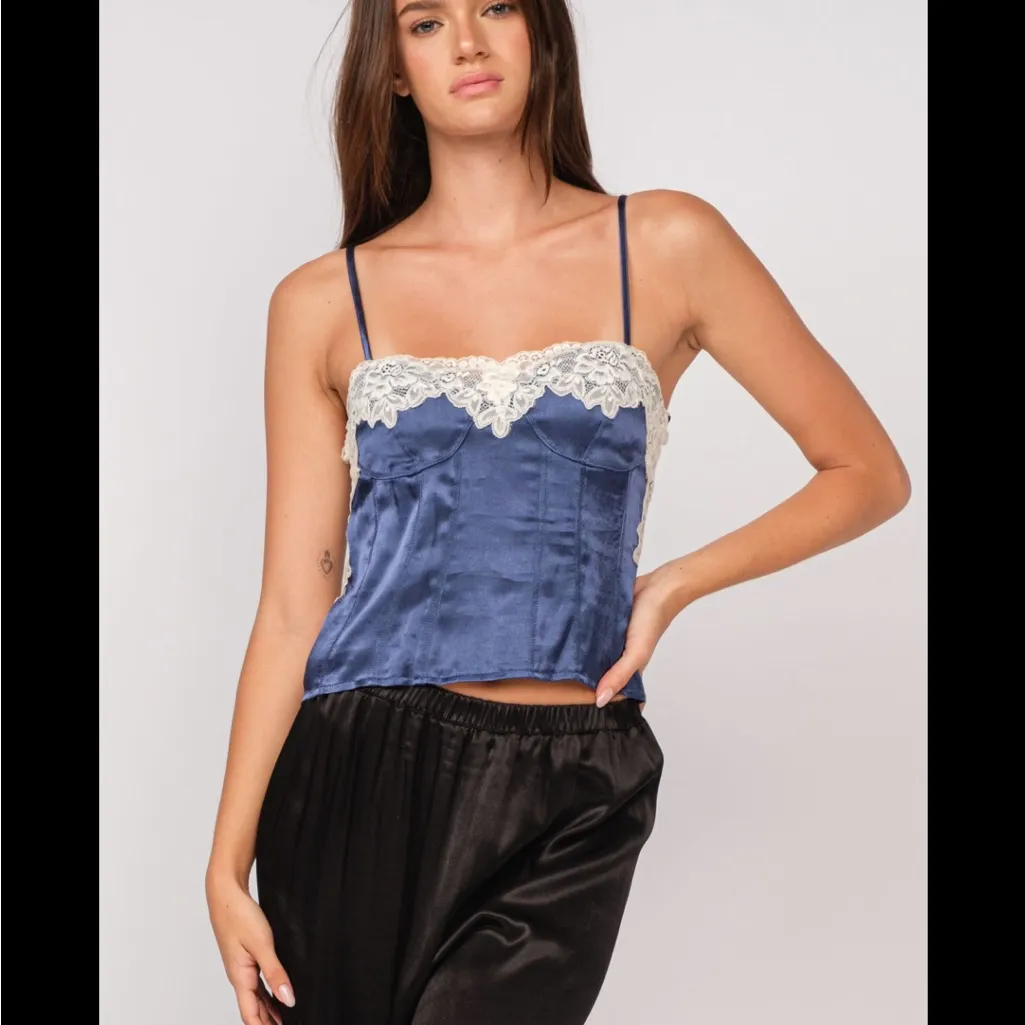 Lavender Lace Trim Cami Top - Image 11