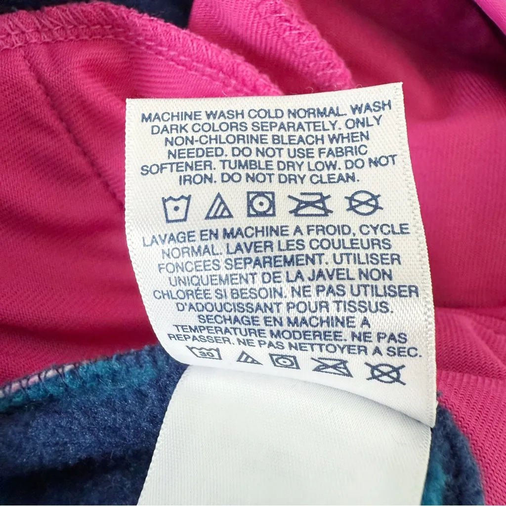 Lands’ End Quarter Snap Fleece Pullover Floral Tropical Flowers Womens Small - Image 13