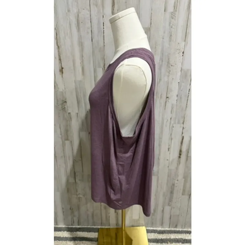 Athleta Tank Top Womens 1X Purple Sleeveless Scoop Neck Swing Activewear - Image 7