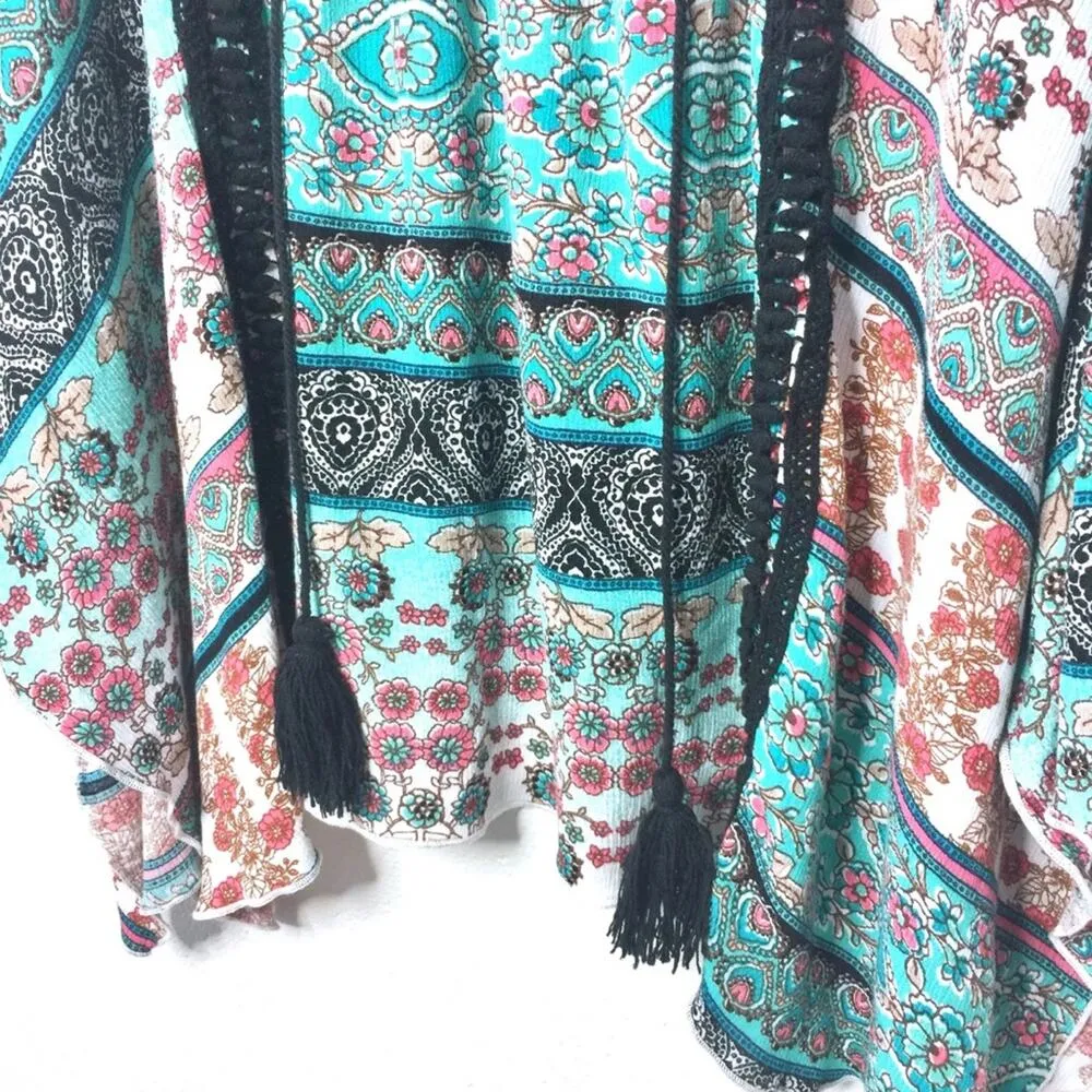 Orange Creek Bell Sleeve Peasant Tassel Tie Top Size Medium - Image 4