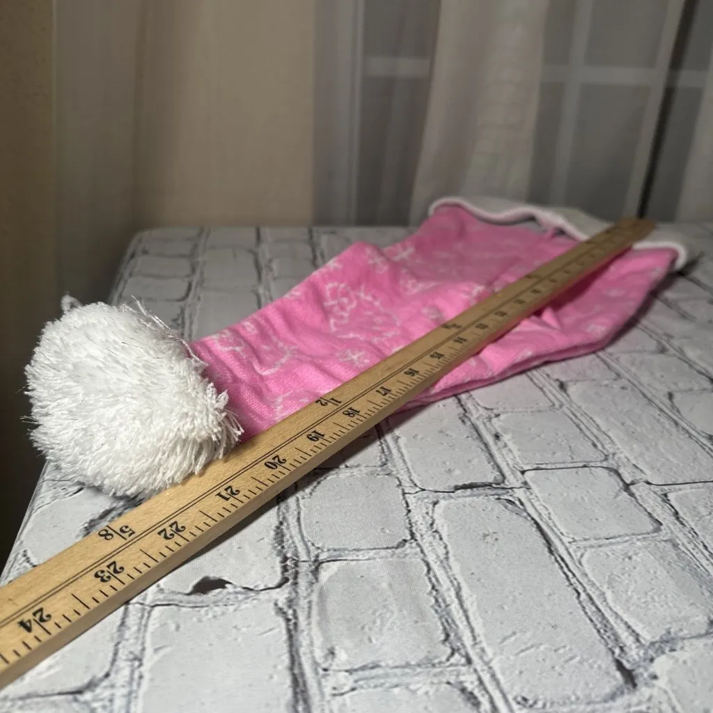 Hello Kitty Pink Face Snowflake Holiday Santa Hat NEW Adult One Size - Image 6