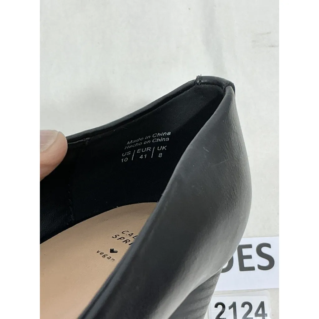 Womans Call It Spring Veegan Black Slip On Wedge Casual Shoes Size 10 - Image 7