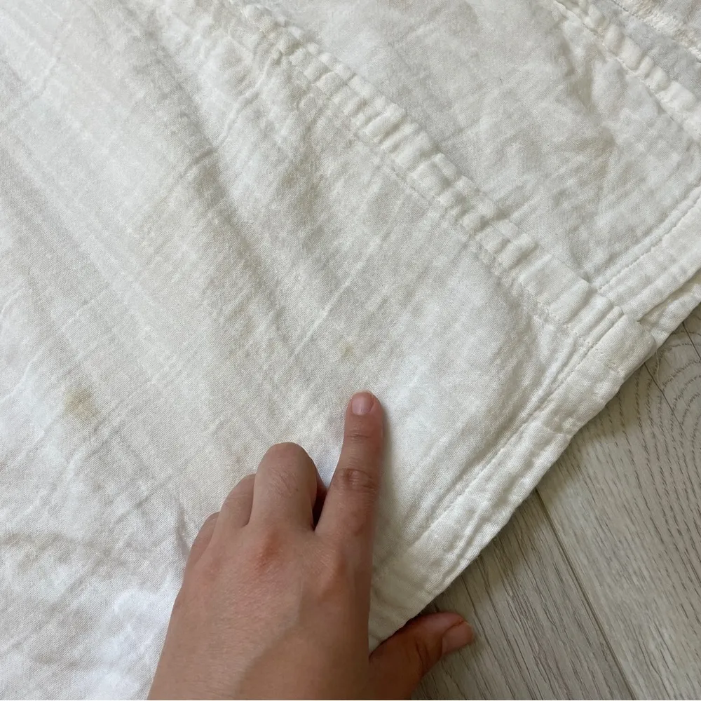 Outerknown Wrap Dress organic cotton luna midi womens White (xsmall) minimalist Size XS - Image 10