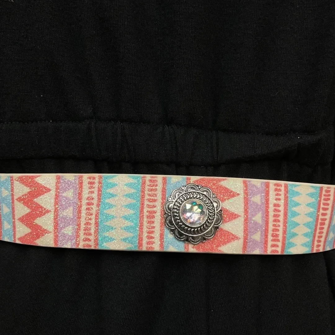 Angel Ranch Women's Glitter Genuine Leather Multicolored Spindle Router Belt OS Red - Image 7