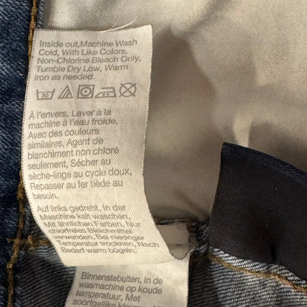 Madewell SZ 30TL TALL Curvy Hi-Rise Skinny Jeans Distressed Stretch Zip-Fly Blue - Image 13