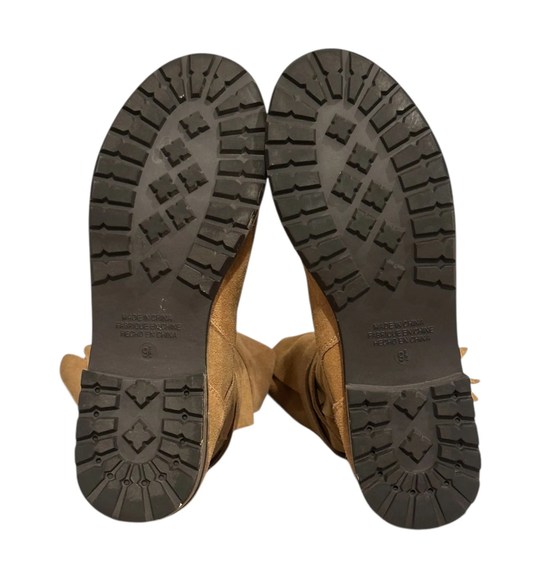 AEO American Eagle Outfitters Cognac Suede Mid-Calf Boots Size 9.5 - Image 6