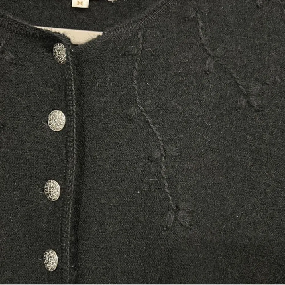 Tally Ho Black Wool Vintage Jacket(Size M) Black Size M - Image 5