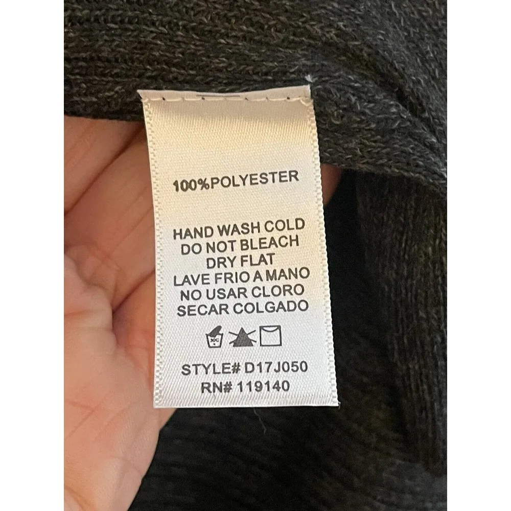 Double Zero Gray open front sleeveless long duster jacket women’s Medium NEW - Image 4