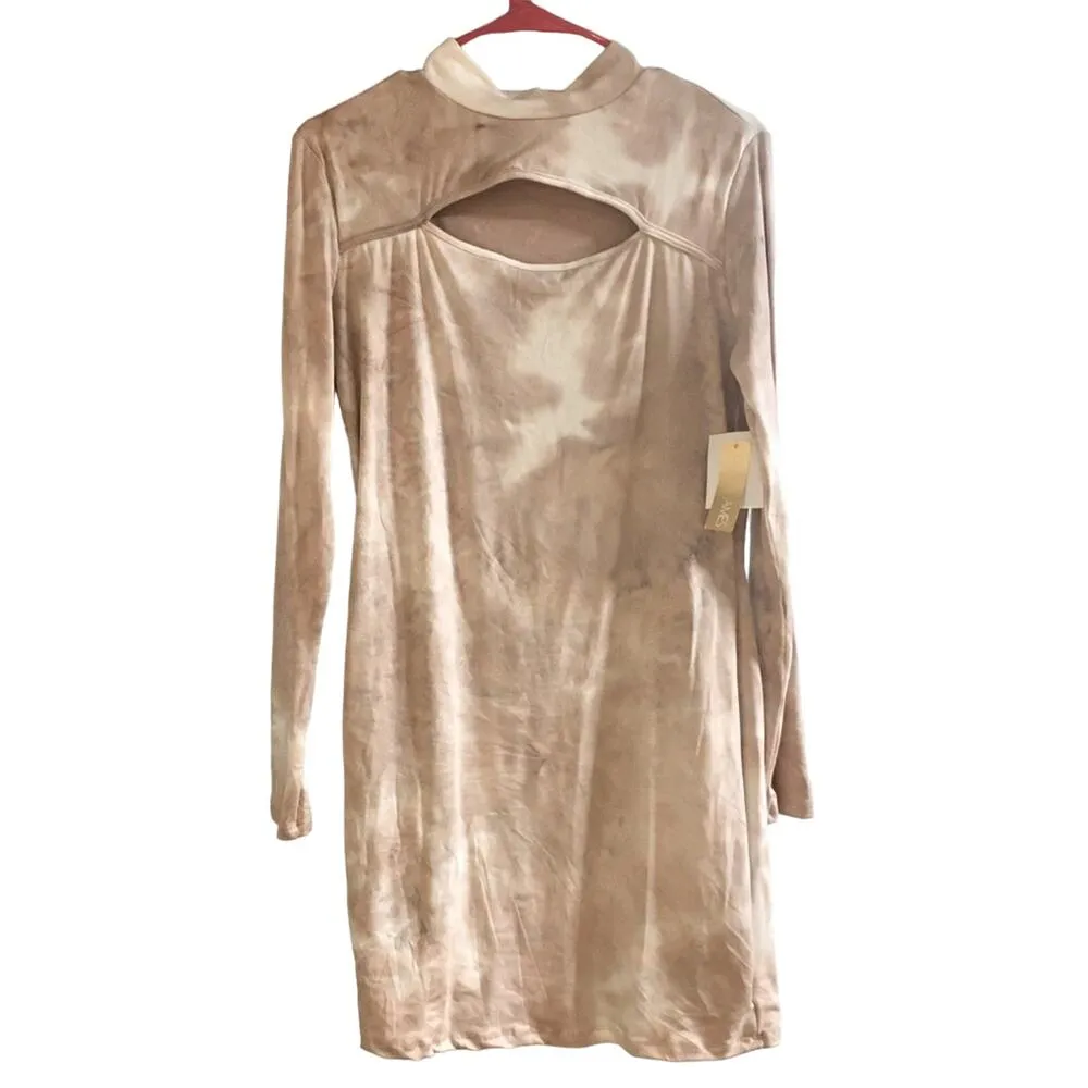 Tie Dye Long Sleeve Bodycon Dress - Image 2