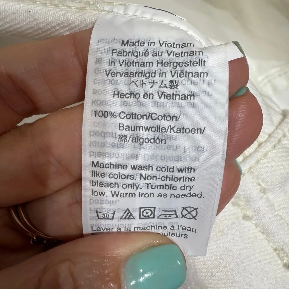 Madewell White Oversized Trucker Jean Jacket Sz XS NWT - Image 7