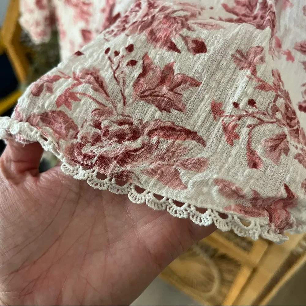 Minkpink Love Story Mini Dress Floral Tie Back Size Large - Image 4