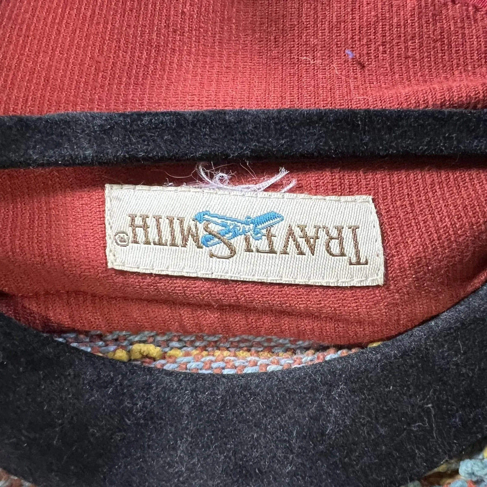 TRAVEL SMITH PATCHWORK ARTSY BOHO JACKET BUTTON DOWN Women's Size Large Colorful - Image 5