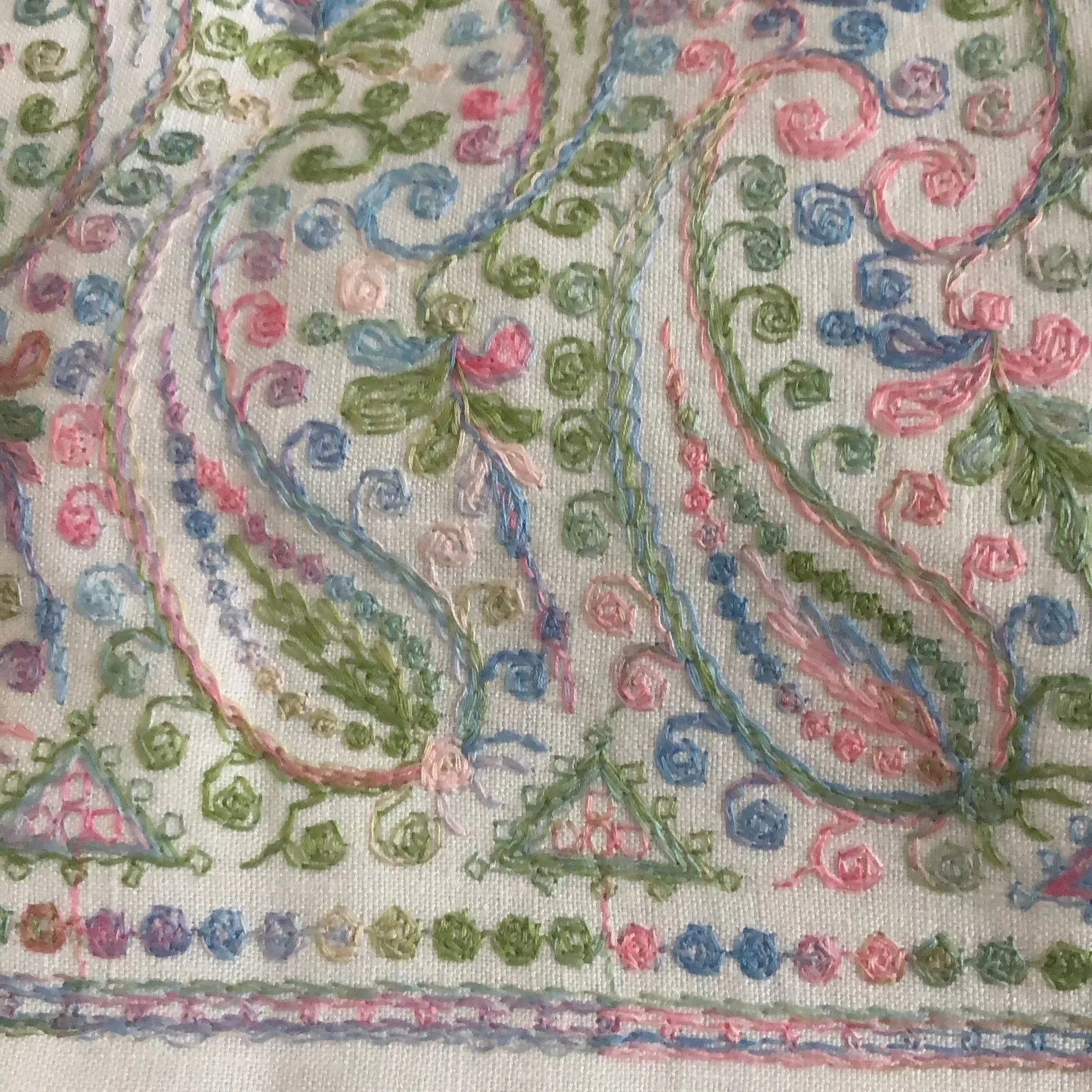 Anne Fogarty x Kassel Boutique Embroidered Linen Skirt Suit 1960s medium White - Image 10