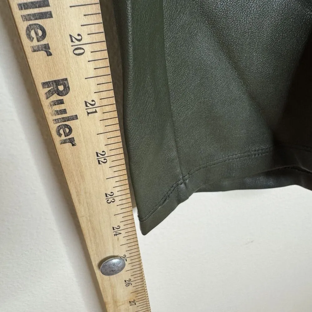 Avec Les Filles Pants Womens Small Faux Leather High Rise Straight Leg Modern - Image 6