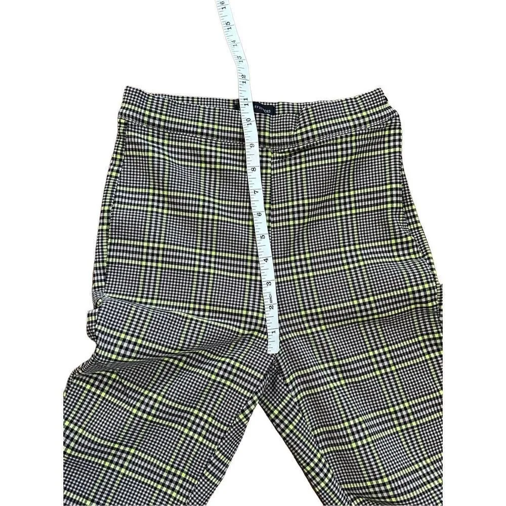URBAN OUTFITTERS Lola Plaid Kick Flare Pant with neon green Y2K size 4 - Image 9
