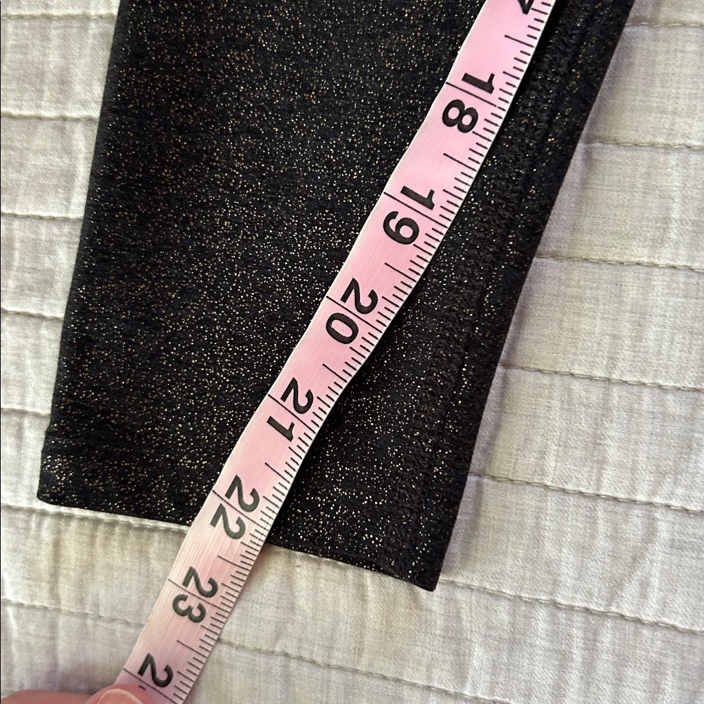 Beyond yoga Softshine High Waisted Midi leggings XL black gold shimmer - Image 13