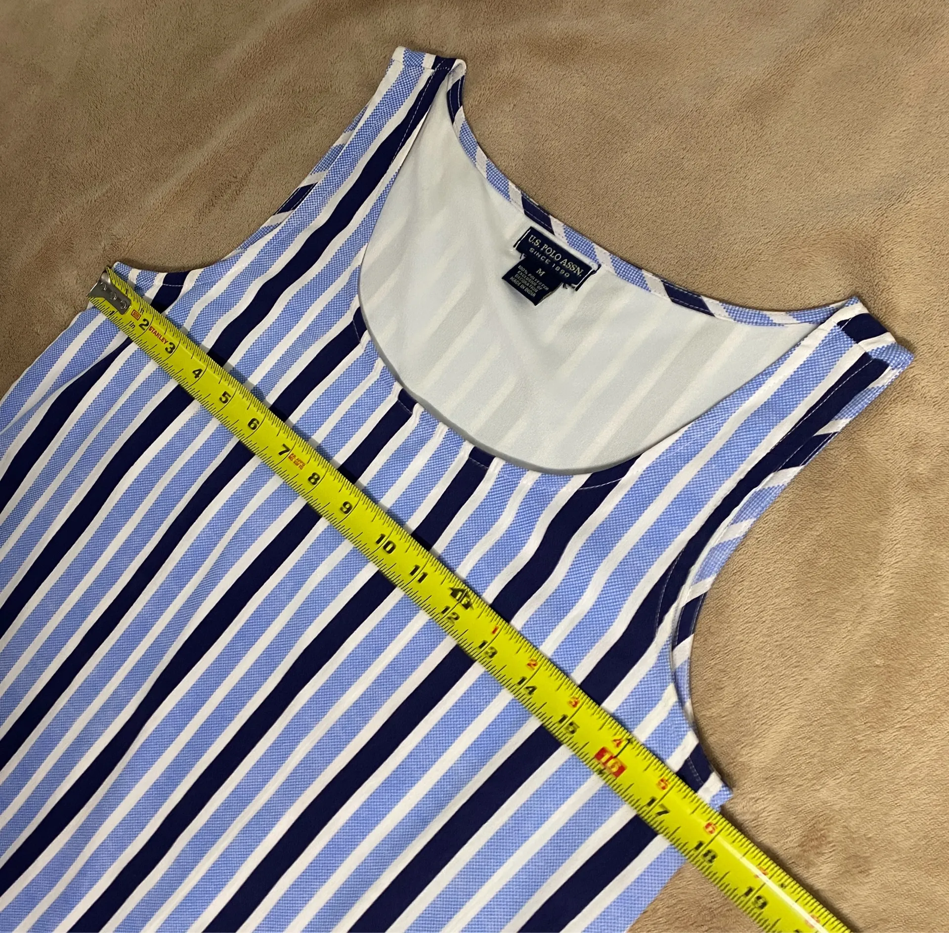 U.S. Polo Assn. Nautical Striped Maxi Dress with a Rope Belt Women’s Medium - Image 14