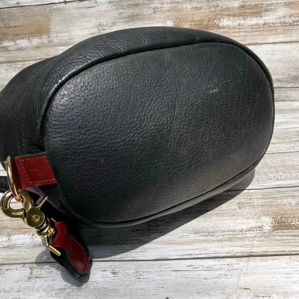 VTG Leather Bucket Purse Pattie Jarrell Black Convertible Sling Western 90s Boho - Image 10