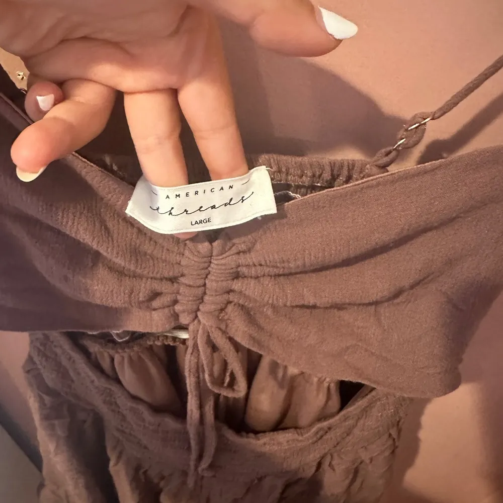 Front Cut Out Brown Romper - Image 5