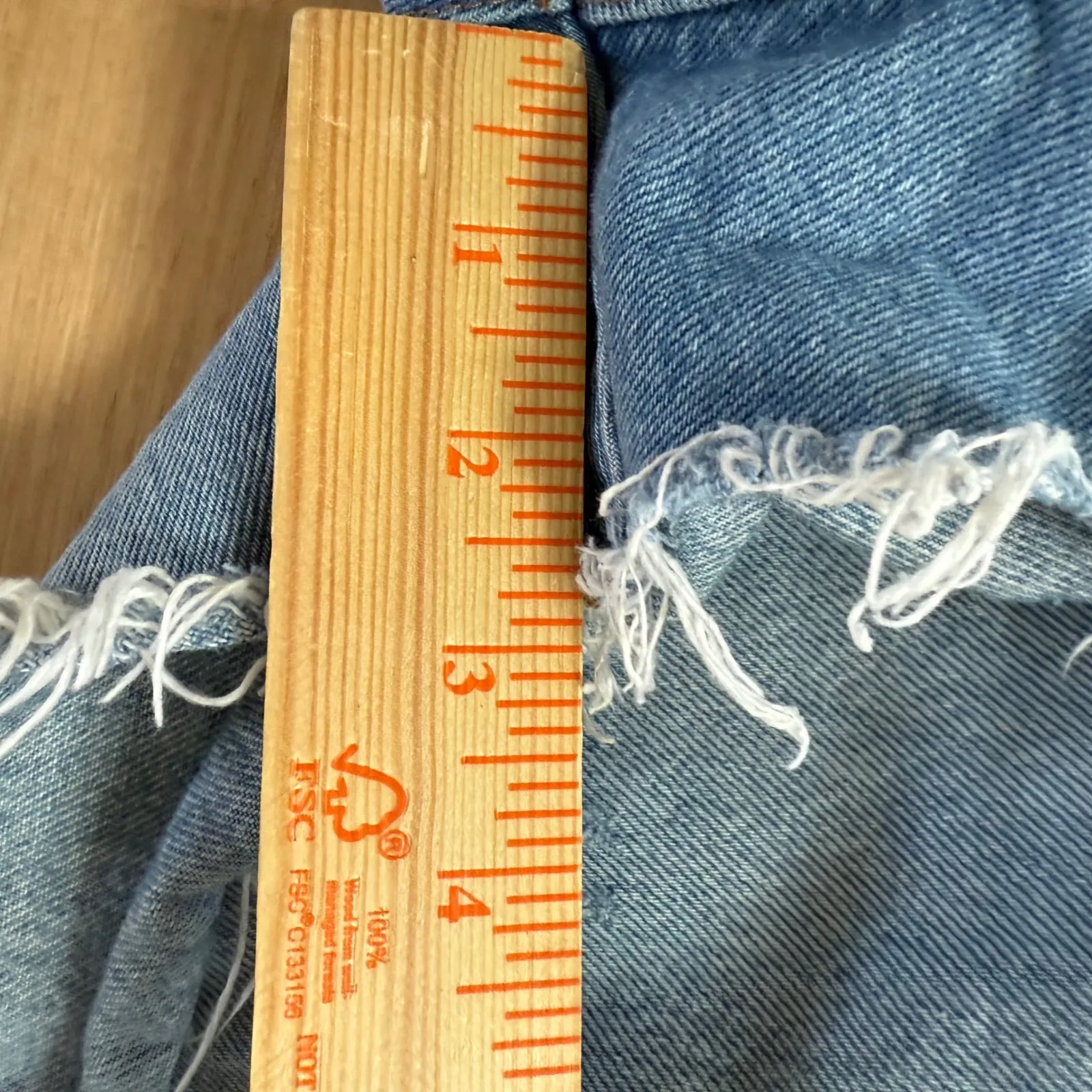 Madewell‎ Relaxed Denim Shorts Frayed Hem Light Wash Casual Cute Size 27 - Image 6