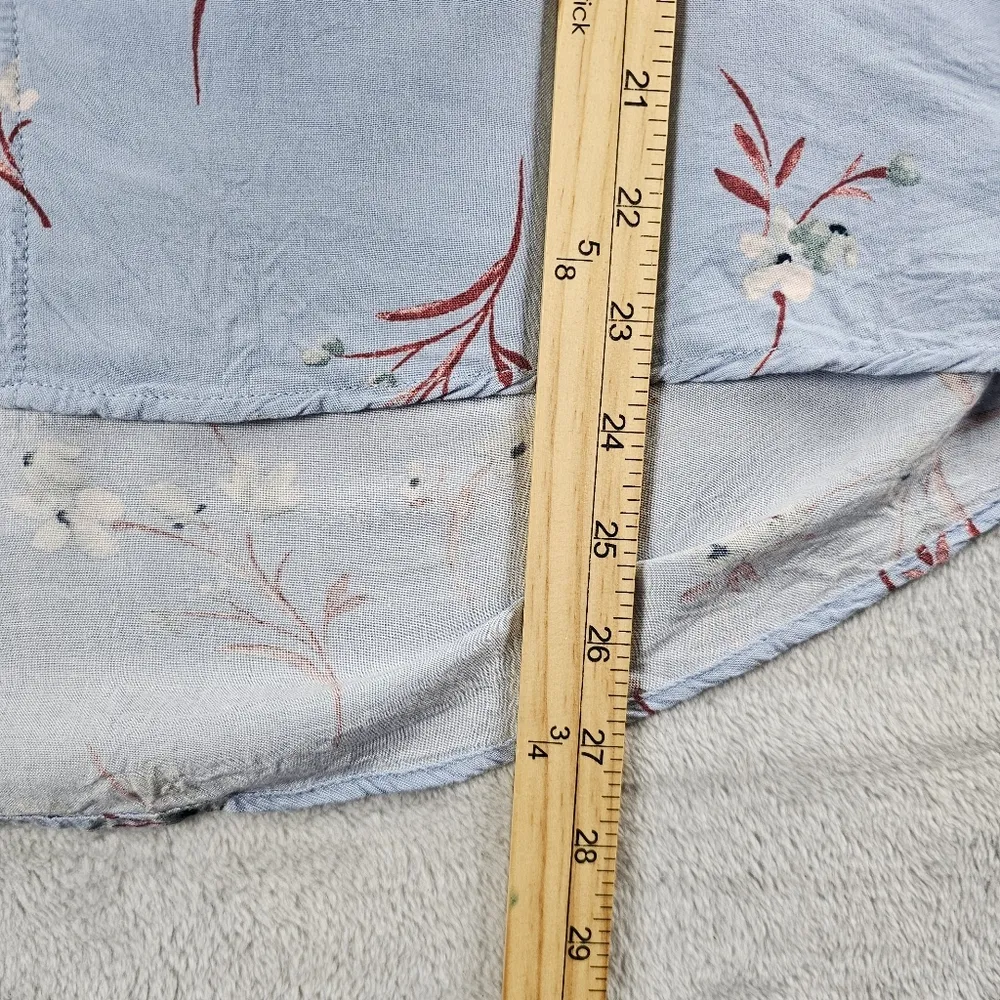 Como Vintage Blouse Top Blue Floral Pattern Sleeveless Womens Size XXL 2XL - Image 5