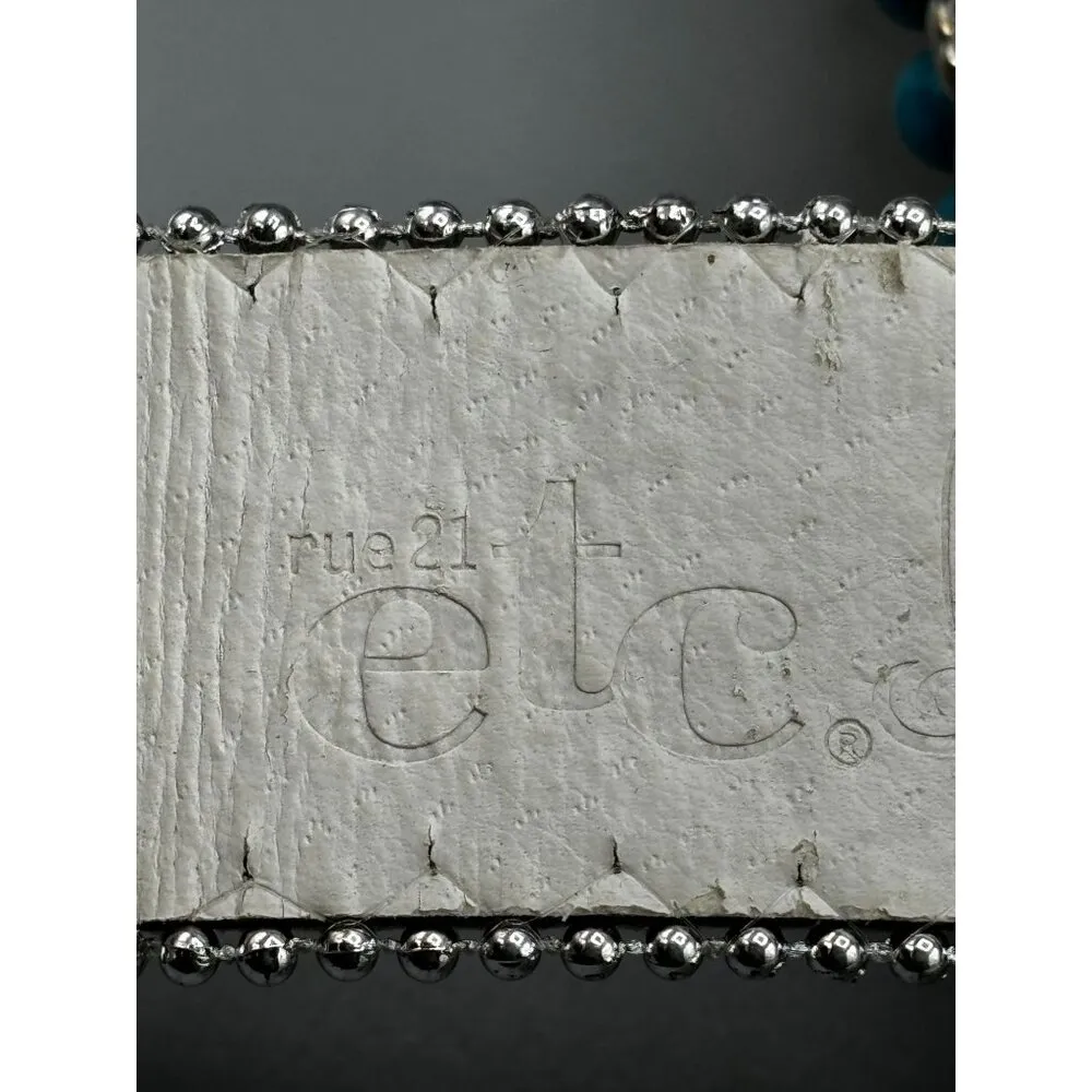 Studded Black & White With Turquoise Accents By Rue21 Etc. Womens S/M - Image 6