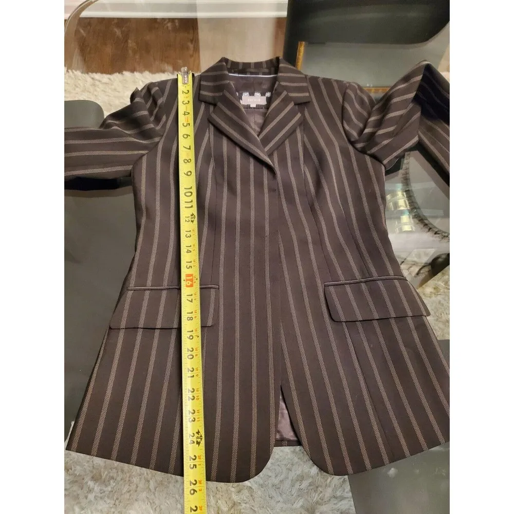 Marks & Spencer Per Una Black Wool Long Sleeve Single Breasted Jacket Blazer 8 - Image 12