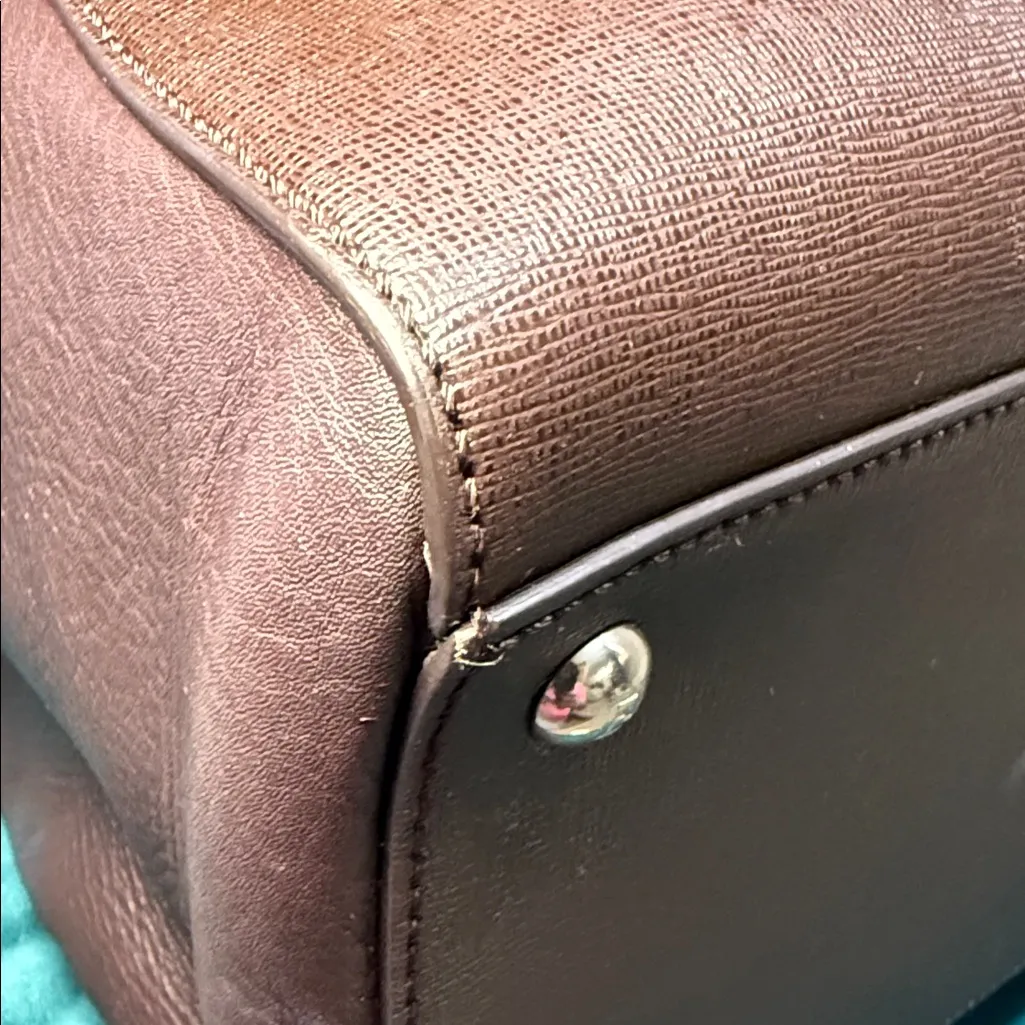 Fendi 2jours Dark Brown Large Leather Tote - Image 4