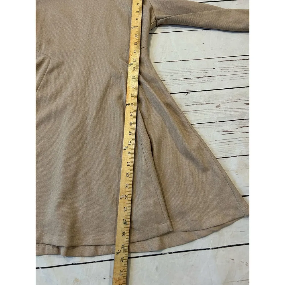 Love Riche Tan A Line Dress Size Small Neutral Preppy Skater Dress - Image 10